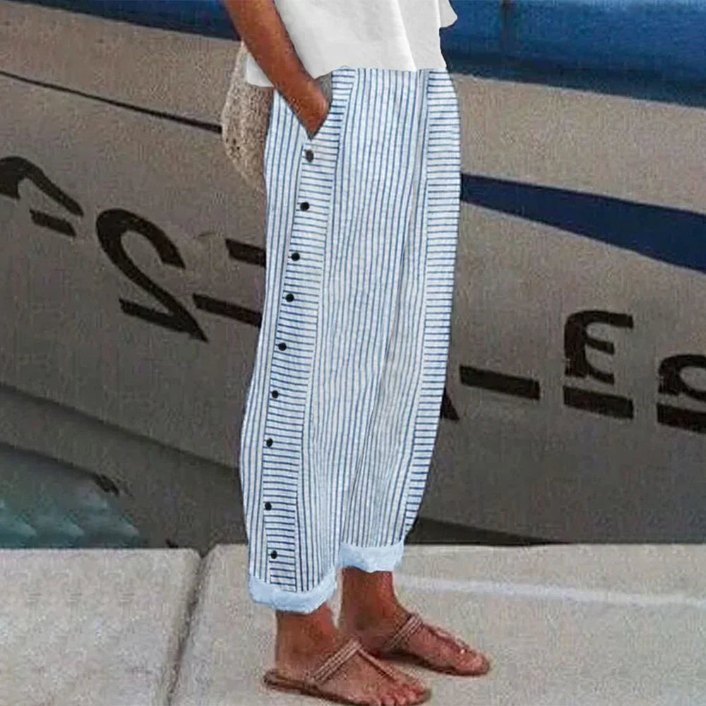 Pantalon Femme Extensible avec Poches | Confort & Style Décontracté
