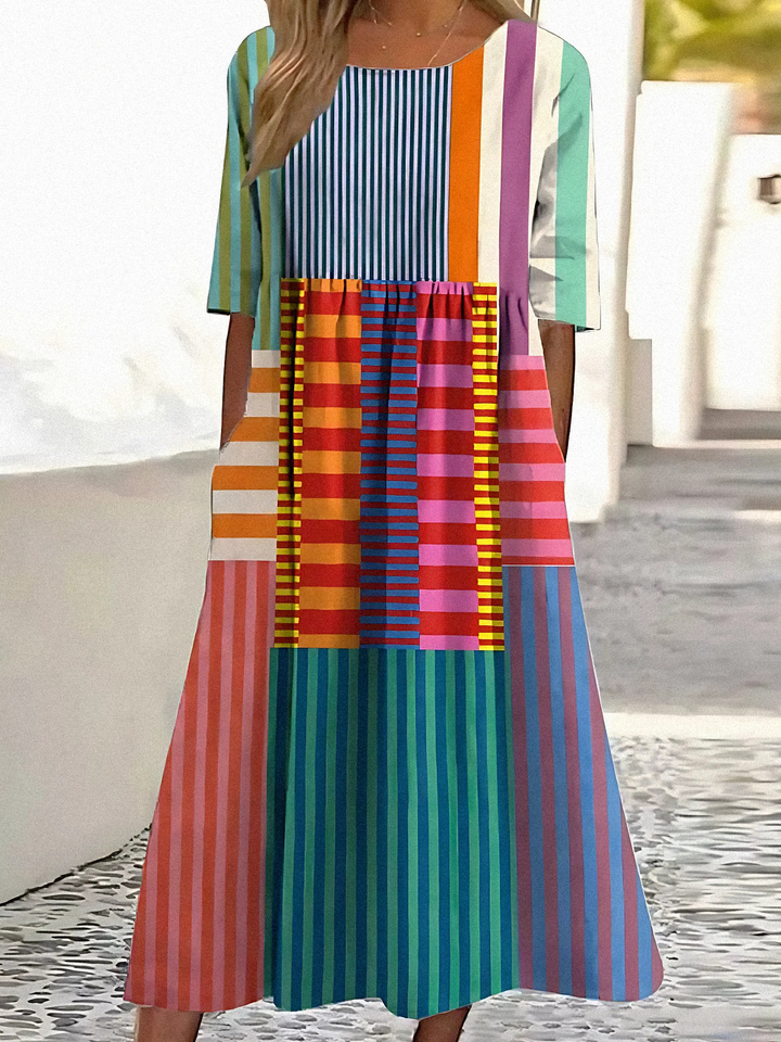 Robe De Cocktail Élégante Et Géométrique Pour Femmes | Maxi