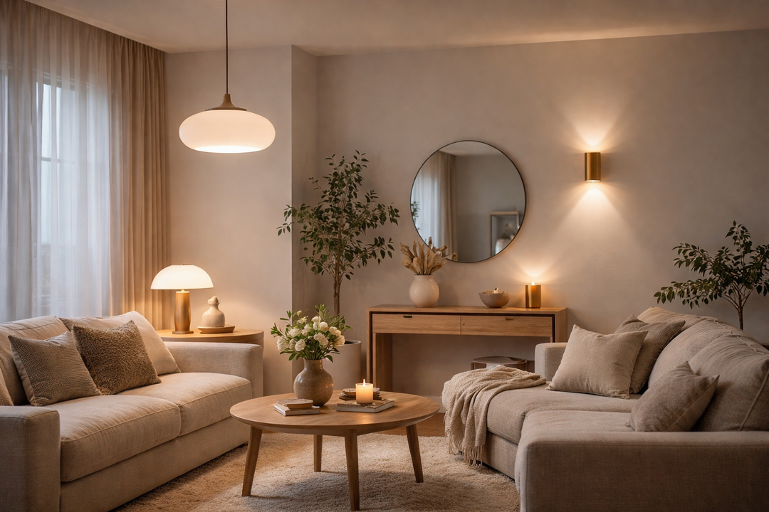 Comment choisir l'éclairage pour une maison moderne (guide pièce par pièce)