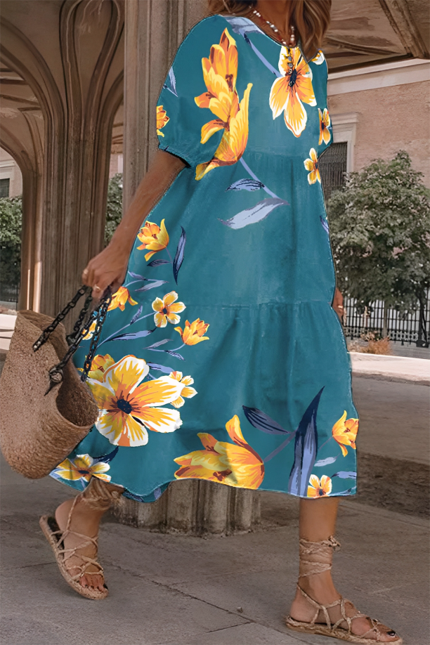 Félice - Robe midi à imprimé floral
