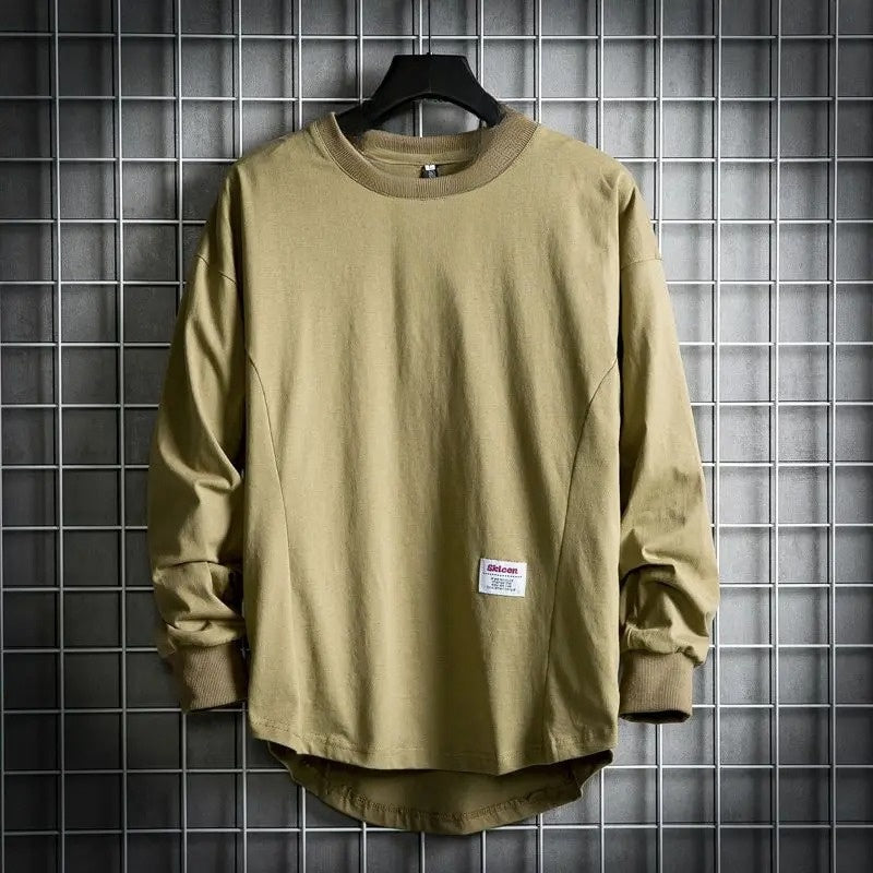 Pull Décontracté Minimaliste Pour Hommes | Ourlet Plongeant