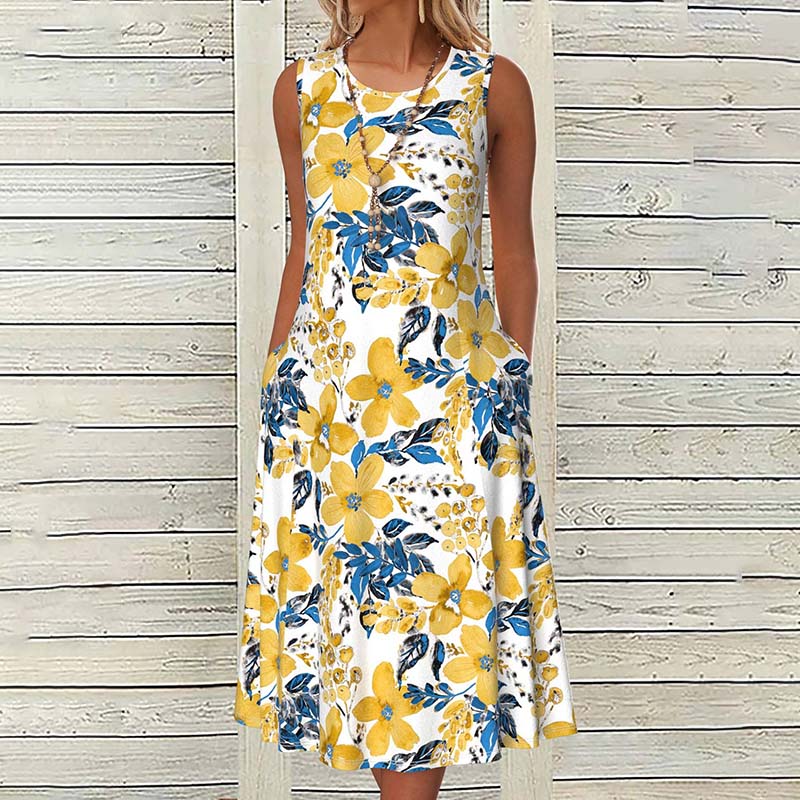 Robe Décontractée À Imprimé Floral