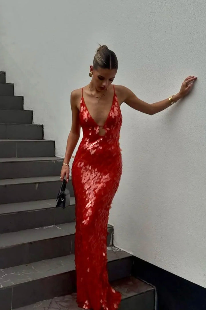 Robe Maxi à Paillettes Éblouissantes pour Femmes