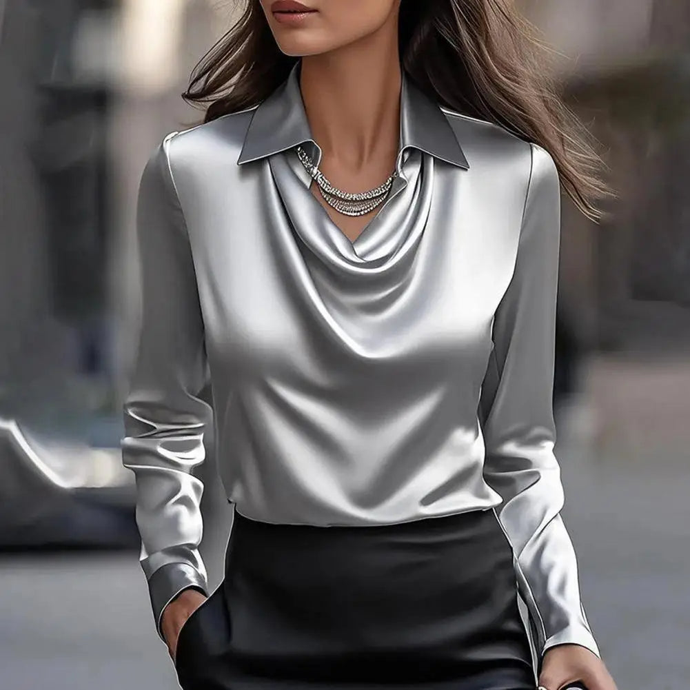 Chemisier Col Drapé Pour Femme | Coupe Fluide
