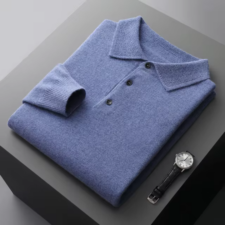 Polo Tricoté Raffiné Pour Hommes | Manches Longues