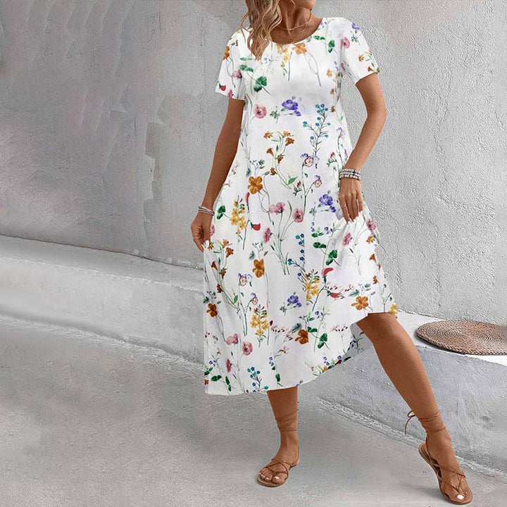Robe Décontractée À Imprimé Floral