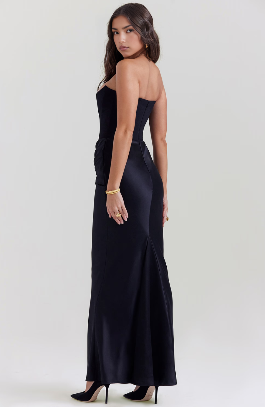 Robe Maxi Élegante Sans Bretelles pour Femmes