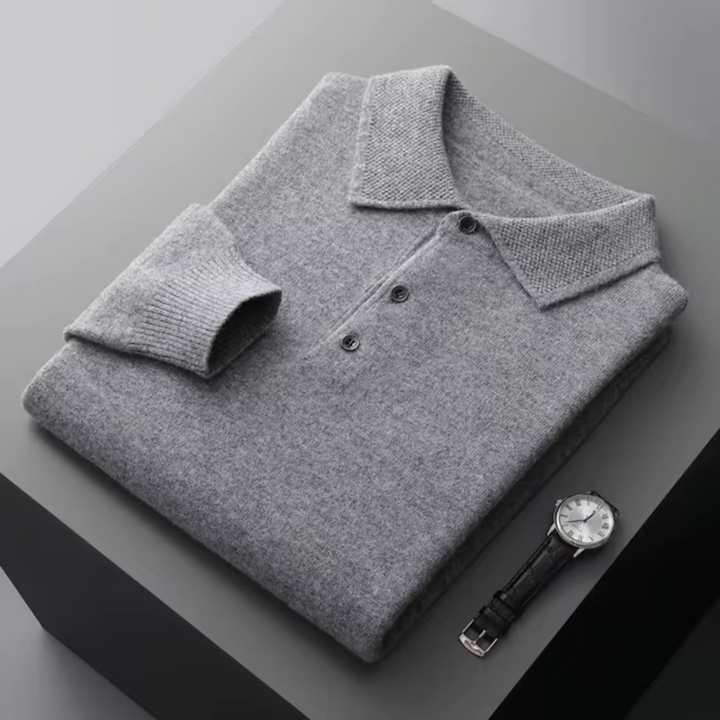 Polo Tricoté Raffiné Pour Hommes | Manches Longues