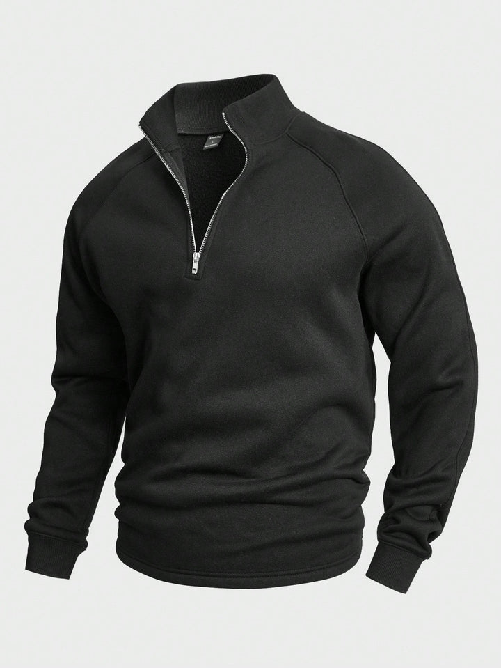 Pull élégant à col zippé pour homme | Décontracté