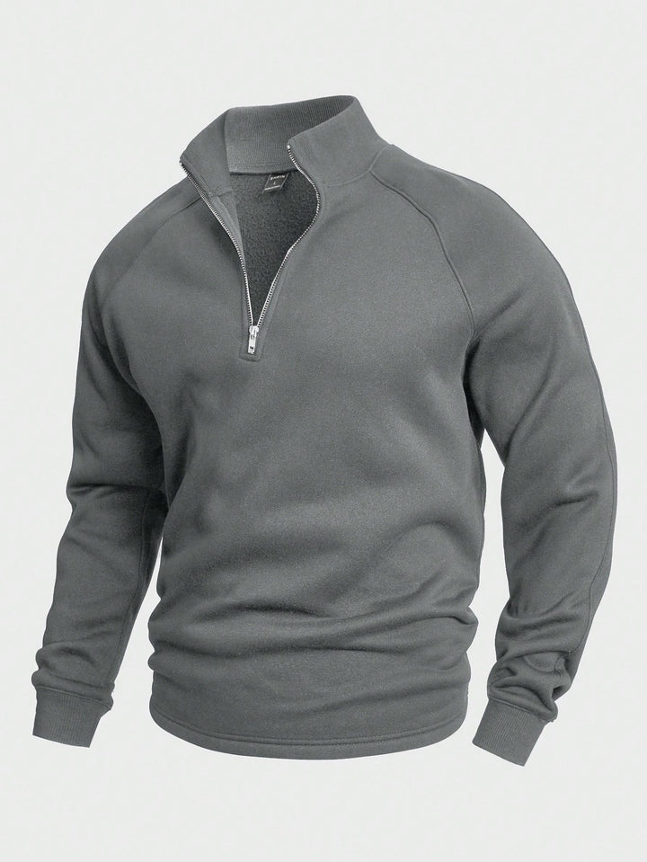 Pull élégant à col zippé pour homme | Décontracté