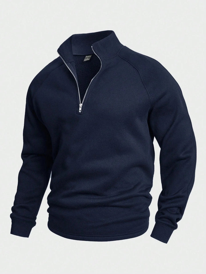 Pull élégant à col zippé pour homme | Décontracté