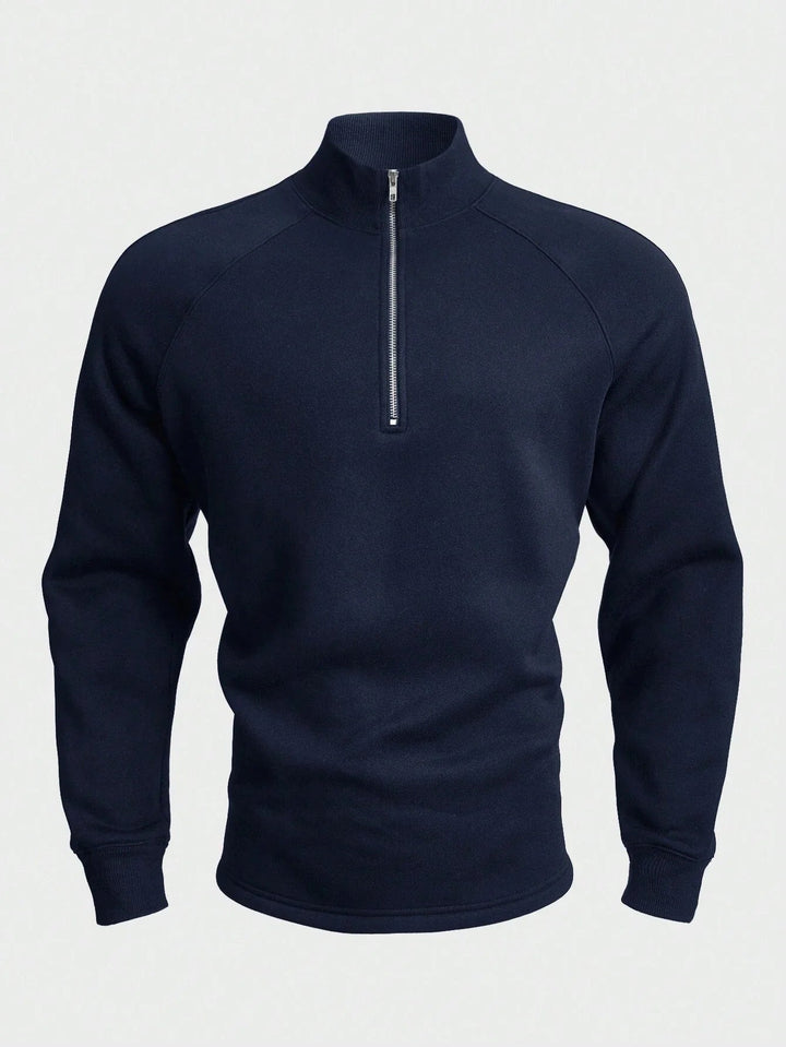 Pull élégant à col zippé pour homme | Décontracté