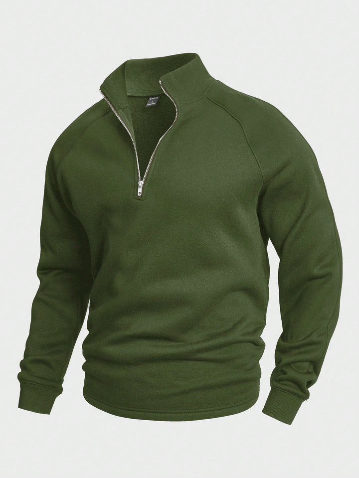 Pull élégant à col zippé pour homme | Décontracté