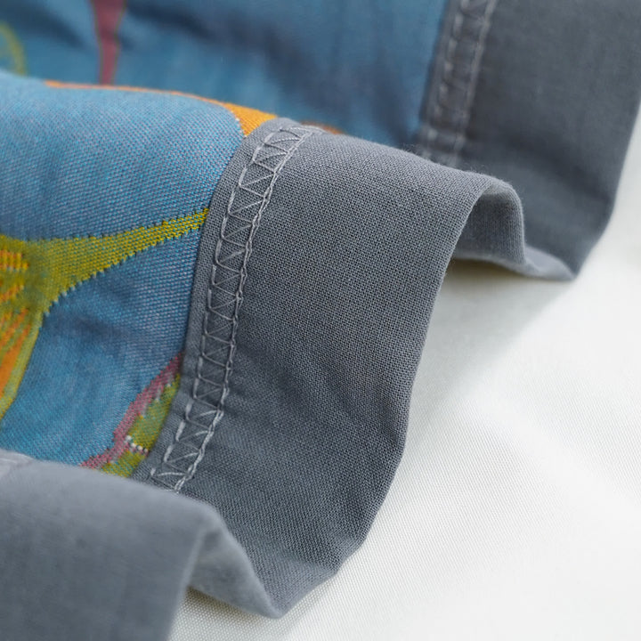 Couette Réversible en Coton à Motif de Feuilles