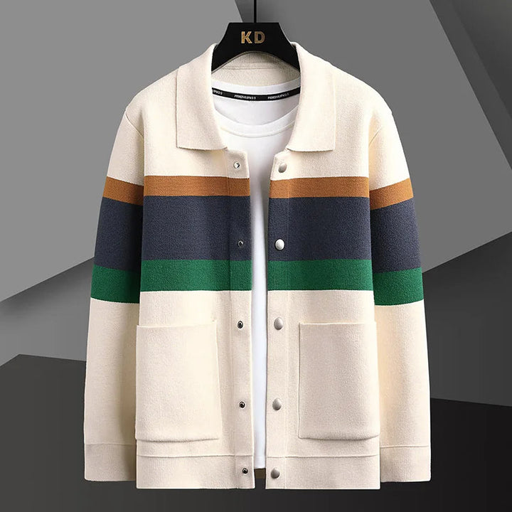 Veste Rétro En Maille Pour Hommes | Coupe Décontractée