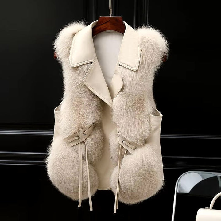Gilet En Fausse Fourrure Luxueux Pour Femme | Ajustable
