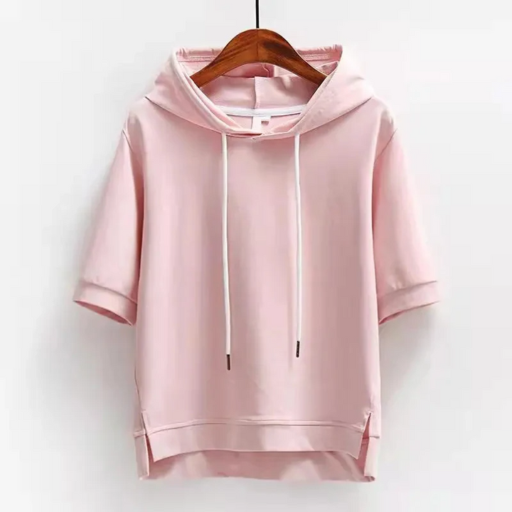 Sweat À Capuche Léger Pour Femme | Manches Courtes