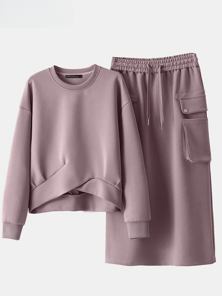 Ensemble Tricot Structuré Pour Femme | Asymétrique Midi