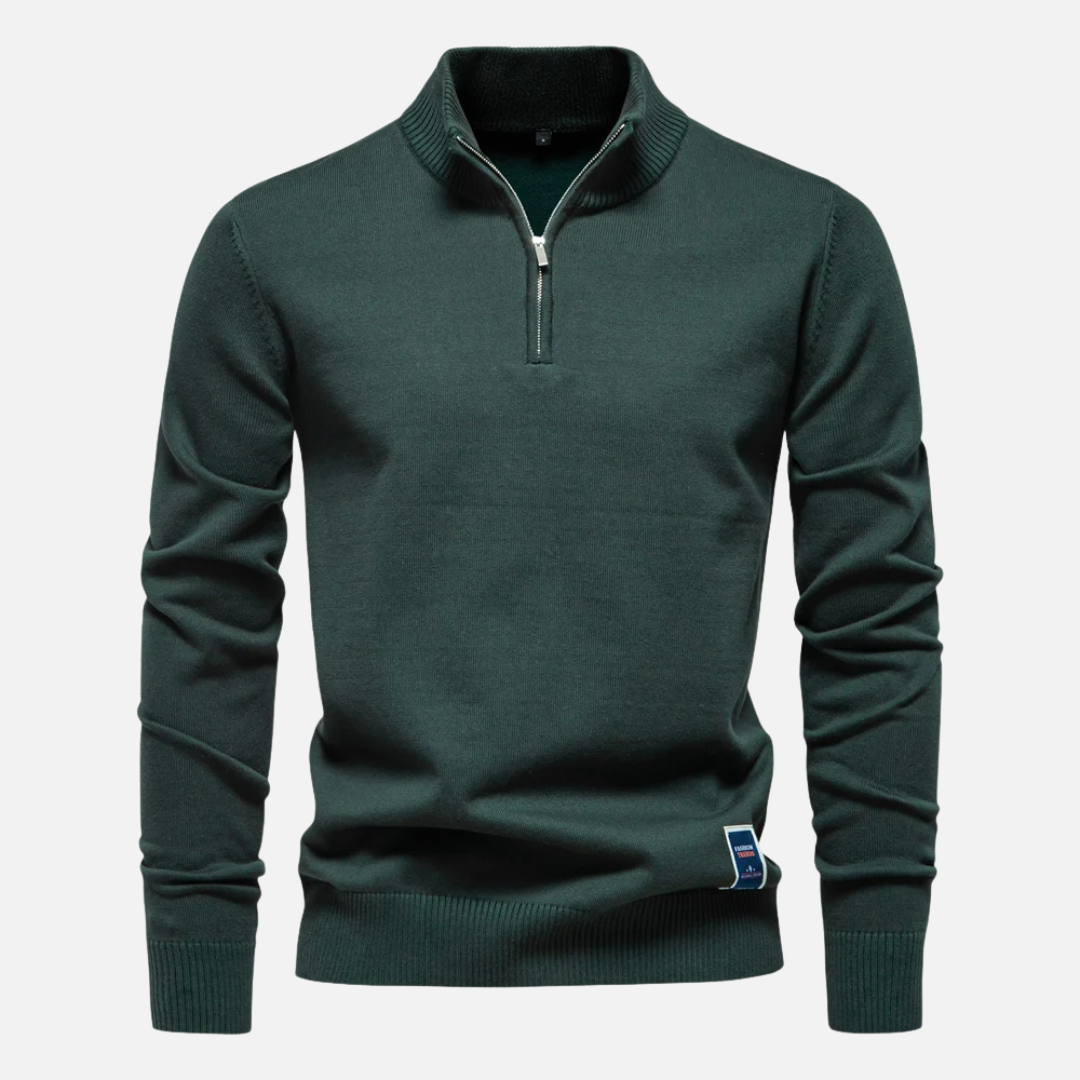 Pull à col zippé pour homme | Élégant et polyvalent