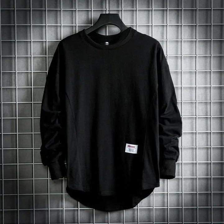 Pull Décontracté Minimaliste Pour Hommes | Ourlet Plongeant