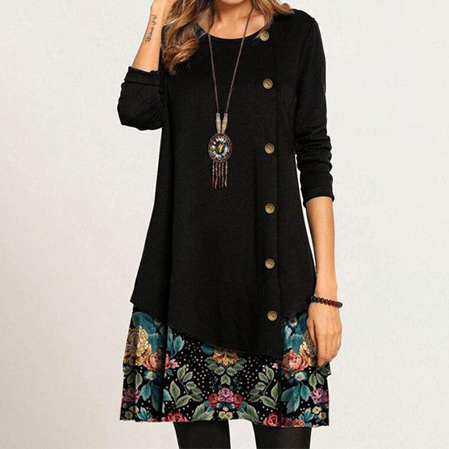 Robe Décontractée À Double Couche