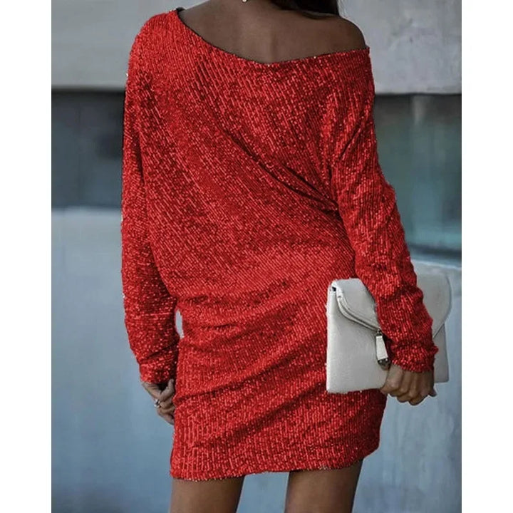 Robe Brillante Femme Asymétrique | Mini