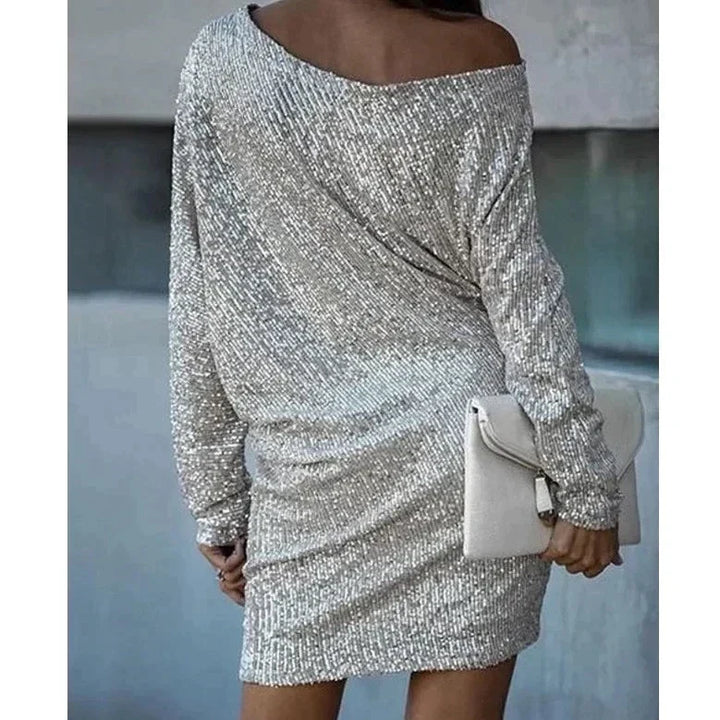 Robe Brillante Femme Asymétrique | Mini