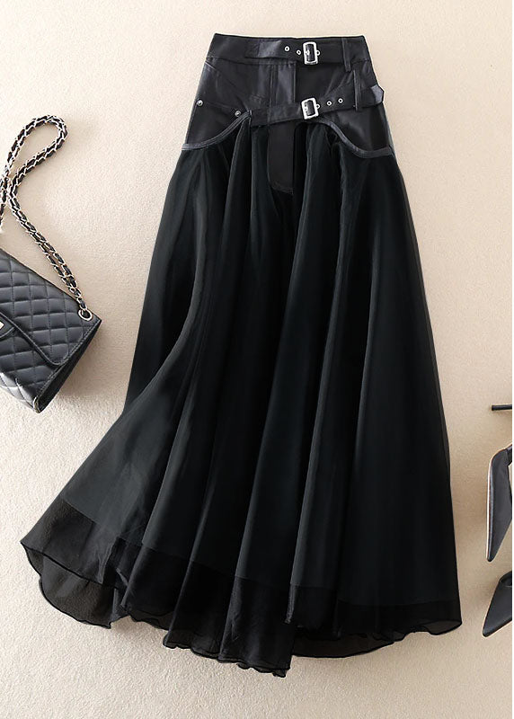 Jupe Élégante Patchwork pour Femme | Tulle Mi-Longue