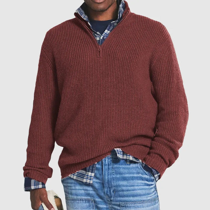 LEONARDO™ ZIP-NECK SWEATER