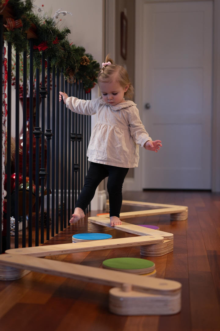 Parcours d'obstacles intérieur | Jeu de poutre d'équilibre pour enfants