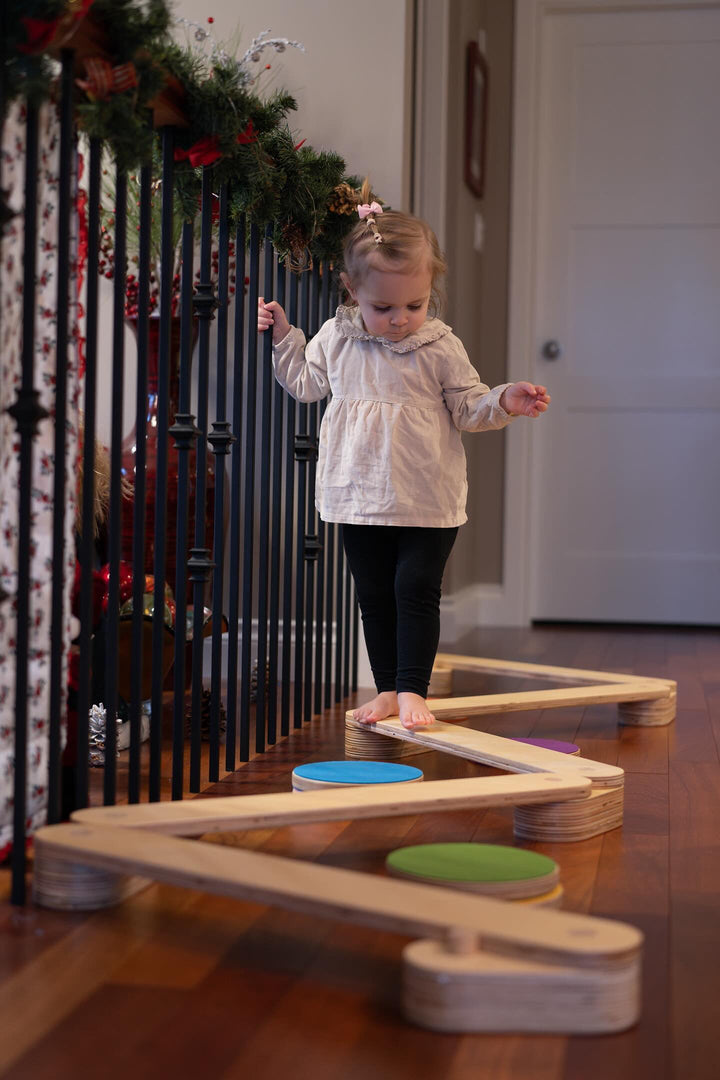 Parcours d'obstacles intérieur | Jeu de poutre d'équilibre pour enfants