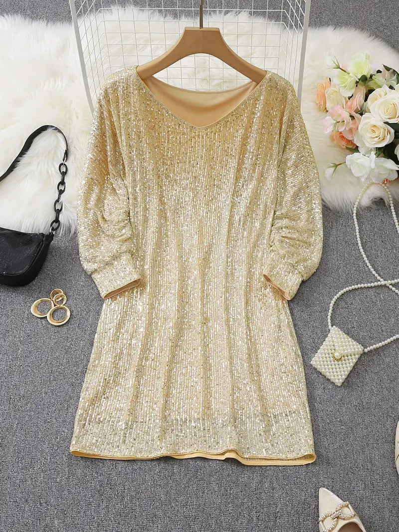 Robe Brillante Femme Asymétrique | Mini