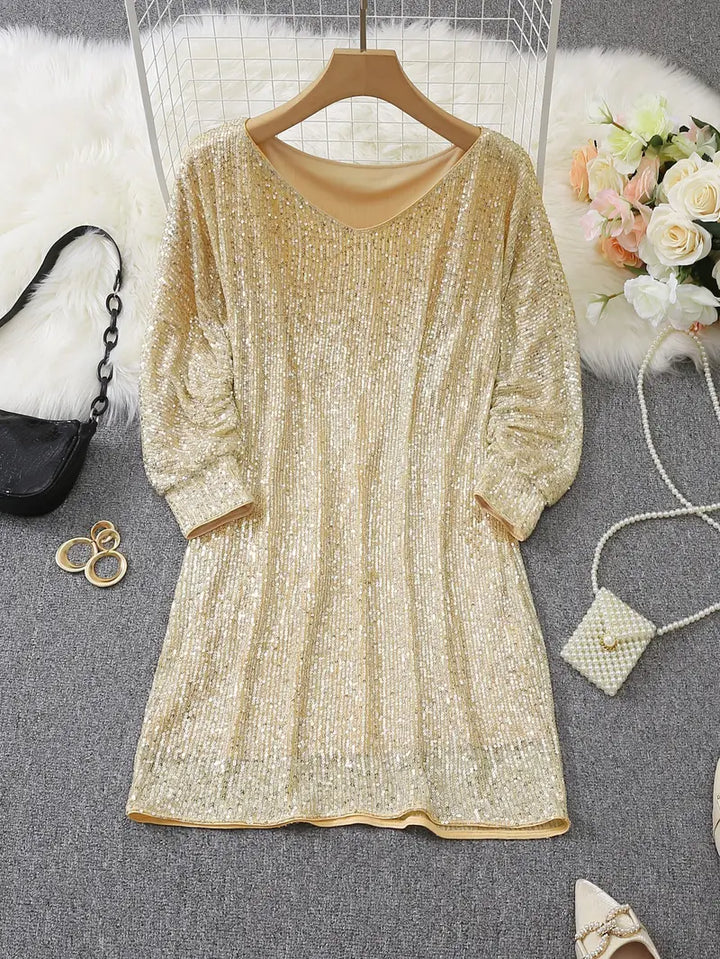 Robe Brillante Femme Asymétrique | Mini