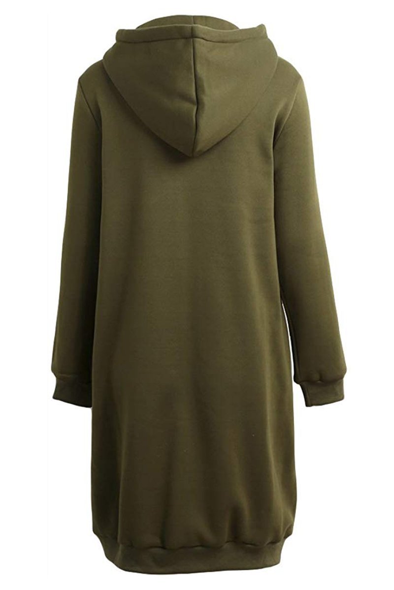 Sweat À Capuche Zippé Oversize Pour Femme | Coupe Longue