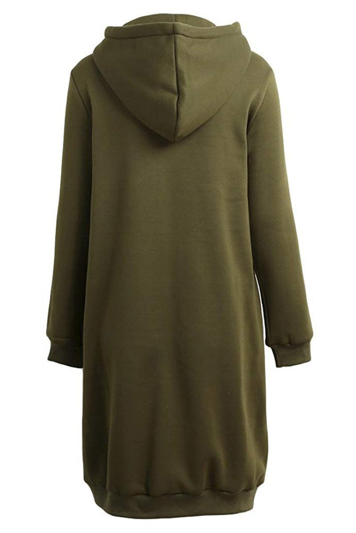 Sweat À Capuche Zippé Oversize Pour Femme | Coupe Longue