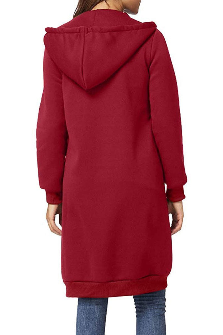 Sweat À Capuche Zippé Oversize Pour Femme | Coupe Longue