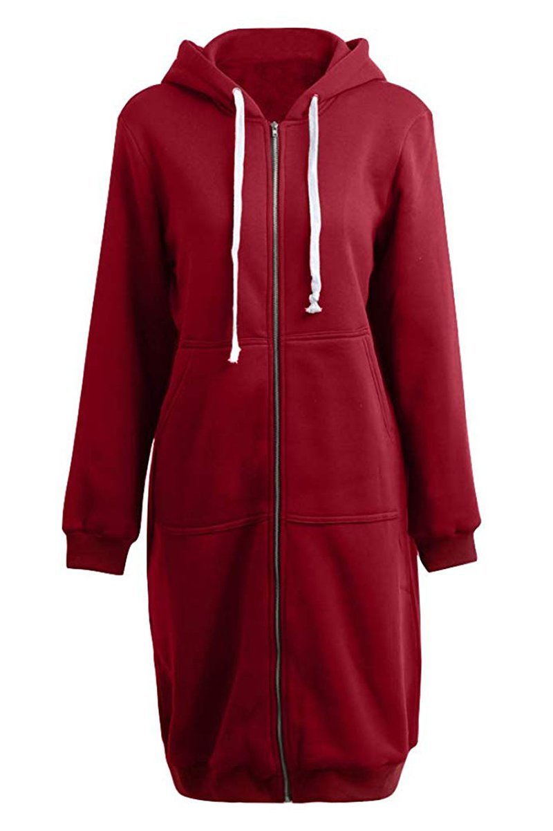 Sweat À Capuche Zippé Oversize Pour Femme | Coupe Longue