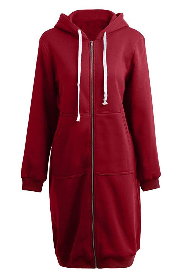 Sweat À Capuche Zippé Oversize Pour Femme | Coupe Longue