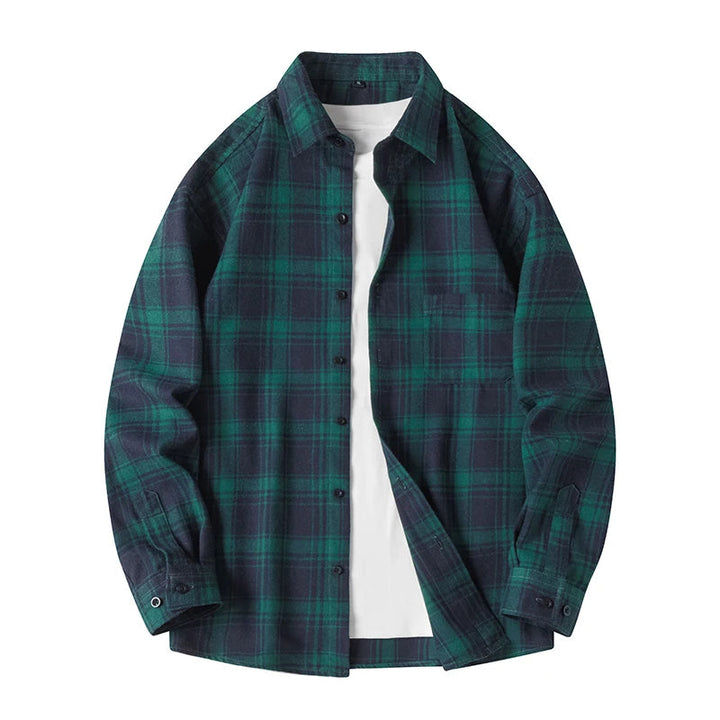 T-Shirt À Carreaux Classique Pour Hommes | Coupe Décontractée