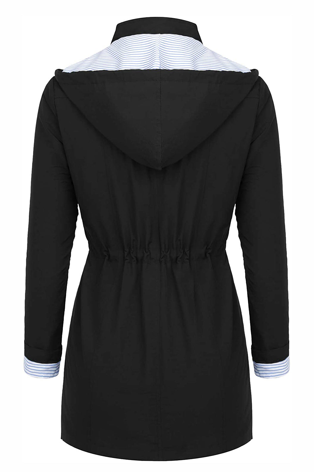 Coupe-Vent À Rayures Avec Capuche Pour Femme | Imperméable