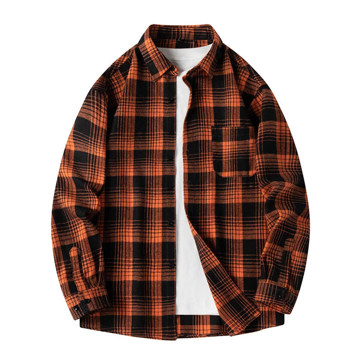 T-Shirt À Carreaux Classique Pour Hommes | Coupe Décontractée