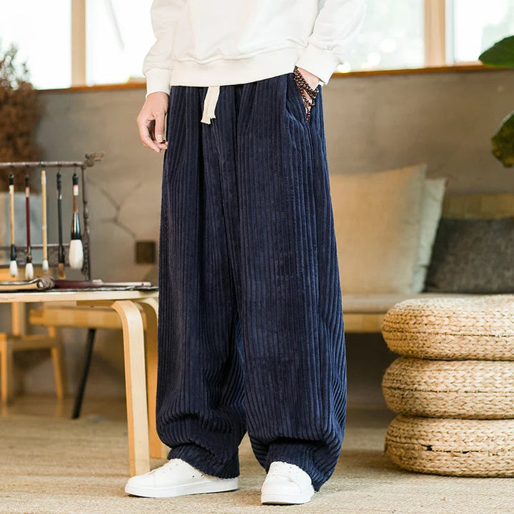 Pantalon Texturé Décontracté Pour Hommes | Coupe Large