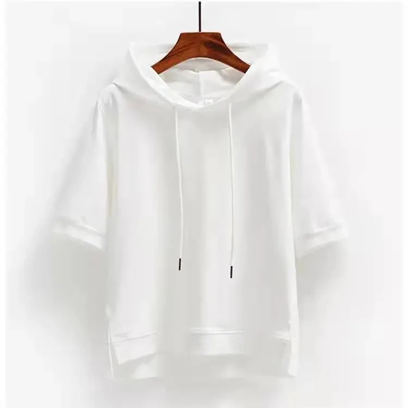 Sweat À Capuche Léger Pour Femme | Manches Courtes