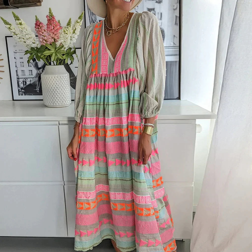 Robe Fleurie Colorée Femme | Été & Respirante