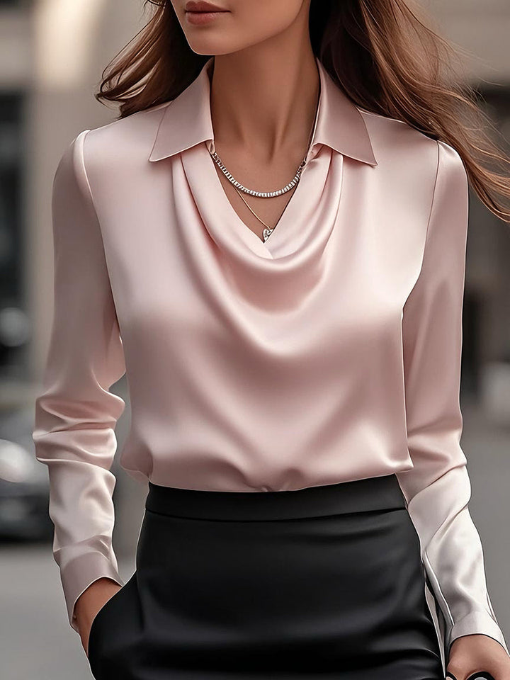 Chemisier Élégant Drapé Pour Femme | Coupe Ample