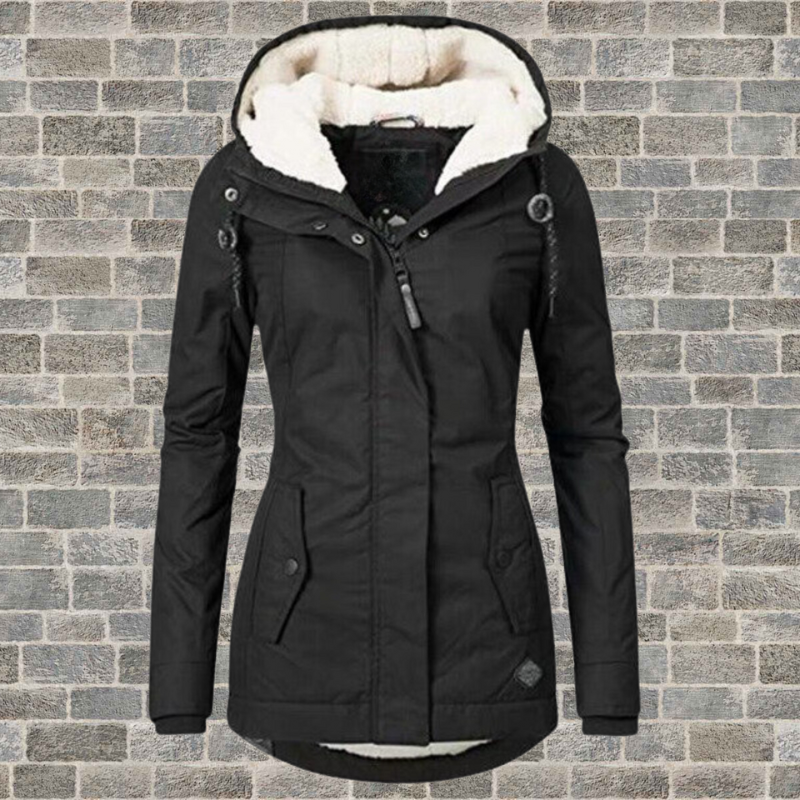 Parka Plissée Élégante pour Femme | Avec Capuche
