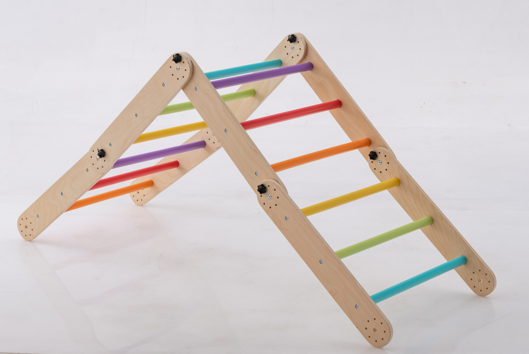 Transformable triangle + Reversible climbing ramp | 2-in-1 foldable climbing structure