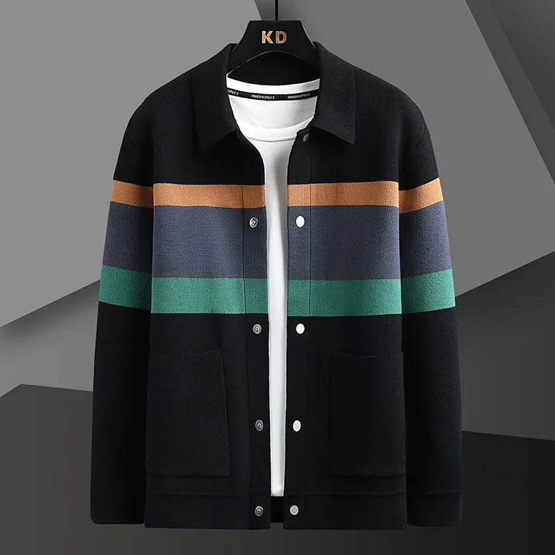 Veste Rétro En Maille Pour Hommes | Coupe Décontractée