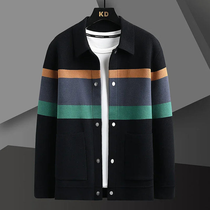 Veste Rétro En Maille Pour Hommes | Coupe Décontractée