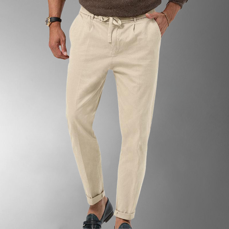 Pantalon élégant en lin pour homme | Coupe confortable